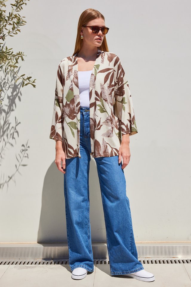 Örme Kimono - Haki