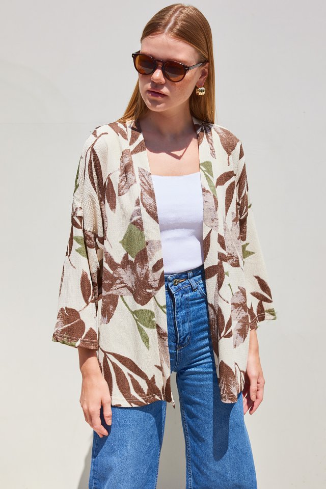 Örme Kimono - Haki