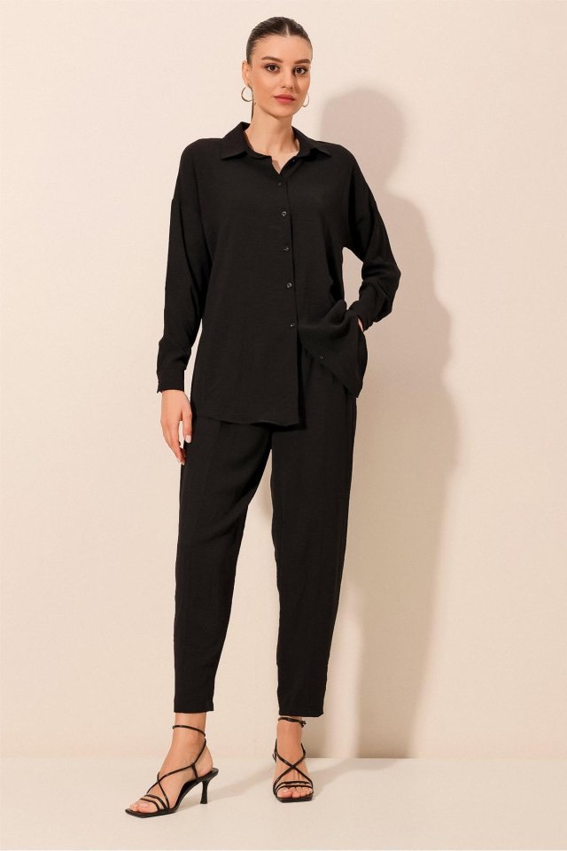Oversize İkili Takım - Siyah