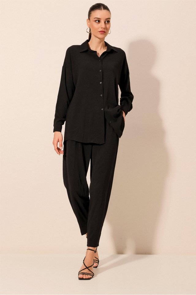 Oversize İkili Takım - Siyah