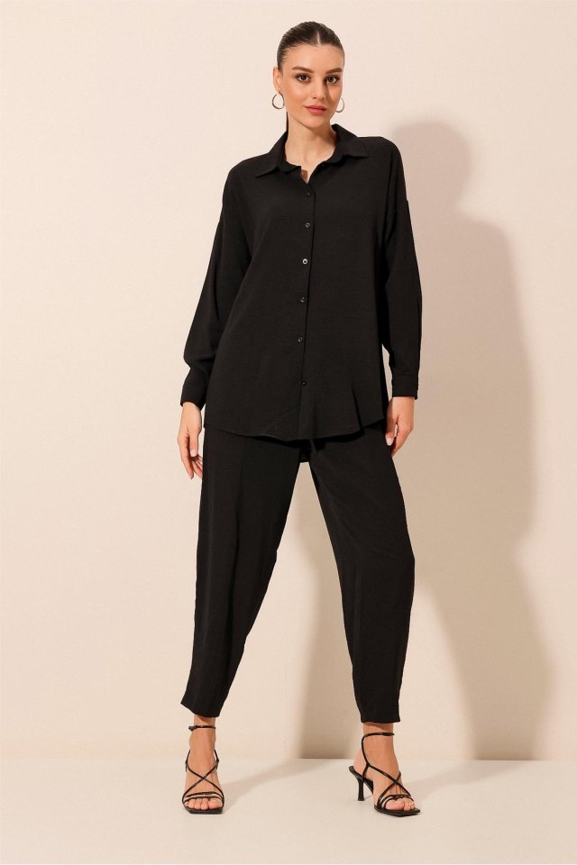 Oversize İkili Takım - Siyah