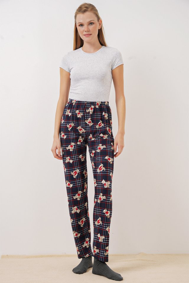 Desenli Pijama Altı - Lacivert