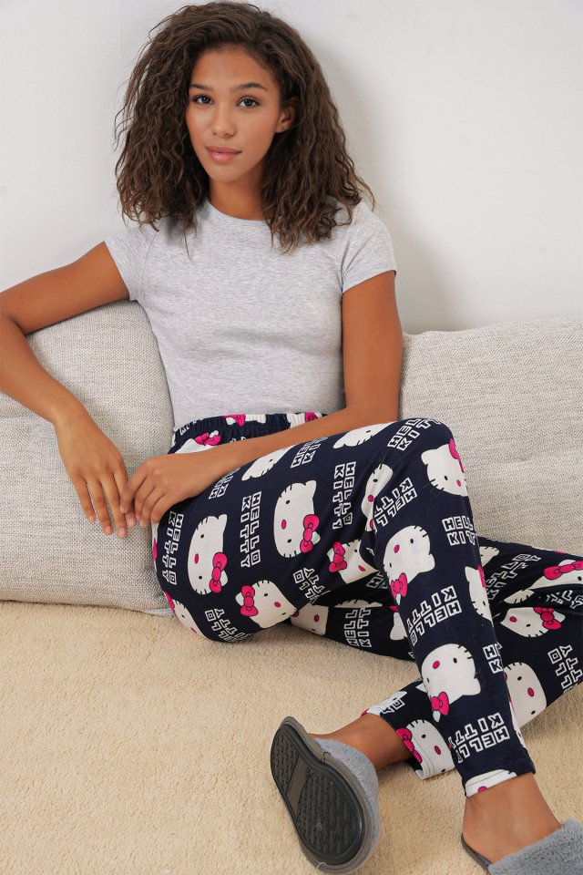 Desenli Pijama Altı - A.Lacivert