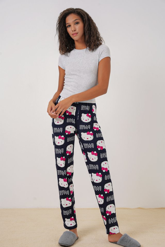 Desenli Pijama Altı - A.Lacivert