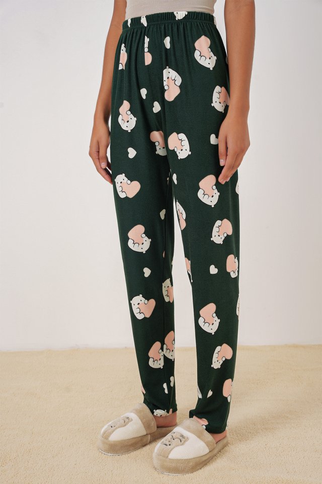 Desenli Pijama Altı - Y.Zümrüt