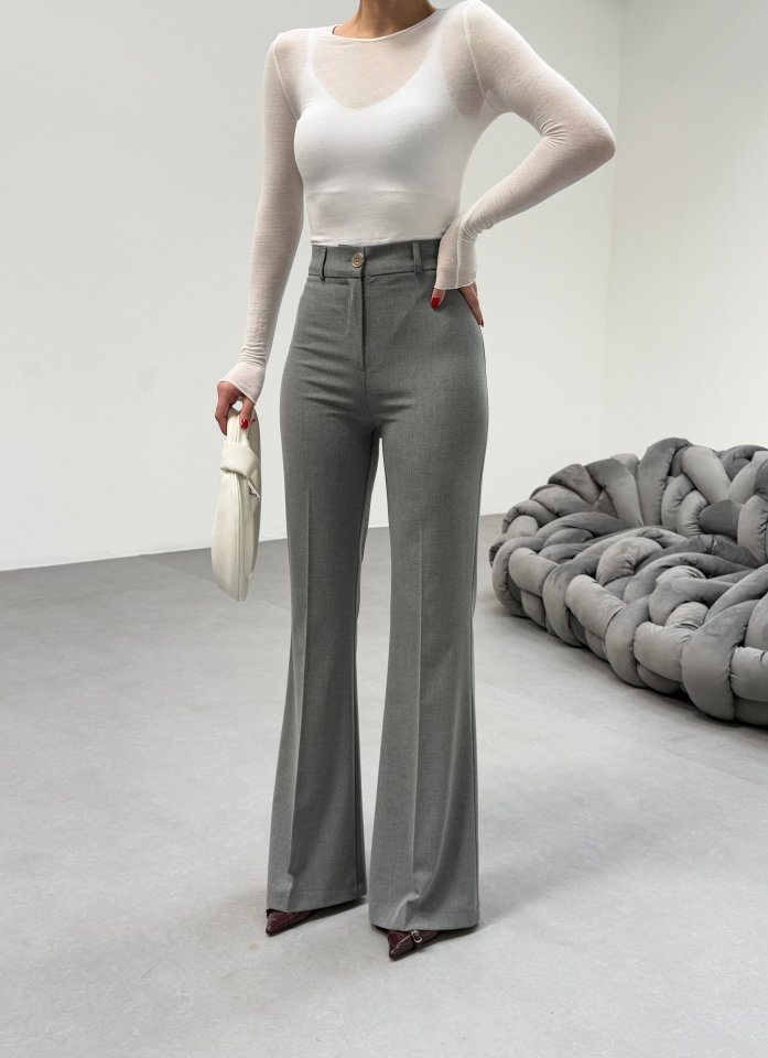 Gr Poly Viscose Full Lycra İspanyol Paça Pantolon