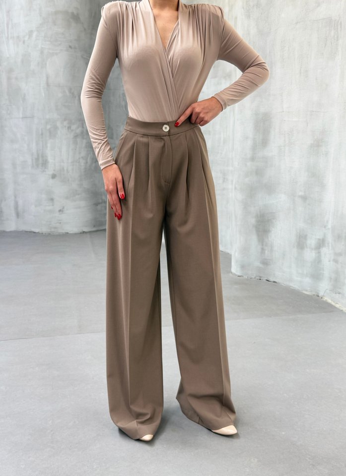 Gr Poly Viscose Full Lycra Pi̇leli̇ Palazzo Pantolon