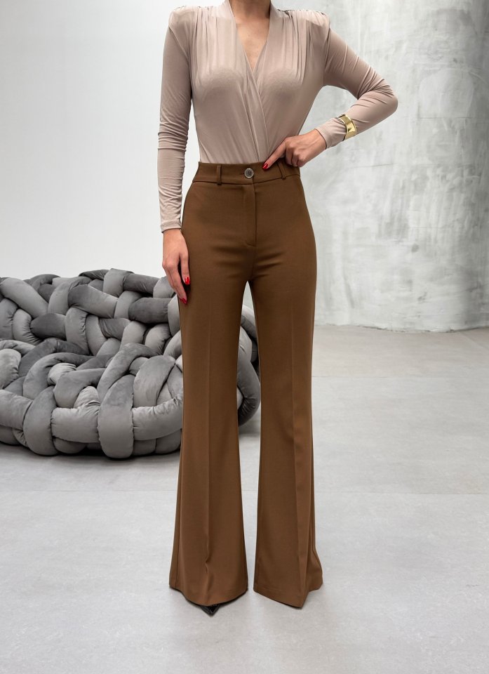 Gr Poly Viscose Full Lycra İspanyol Paça Pantolon