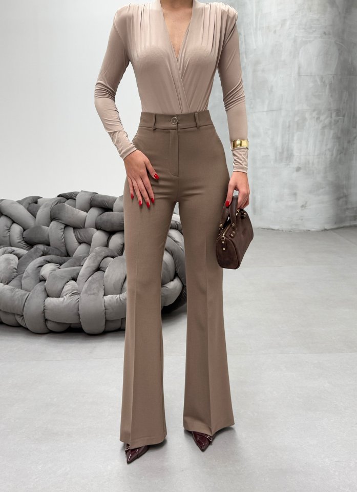 Gr Poly Viscose Full Lycra İspanyol Paça Pantolon
