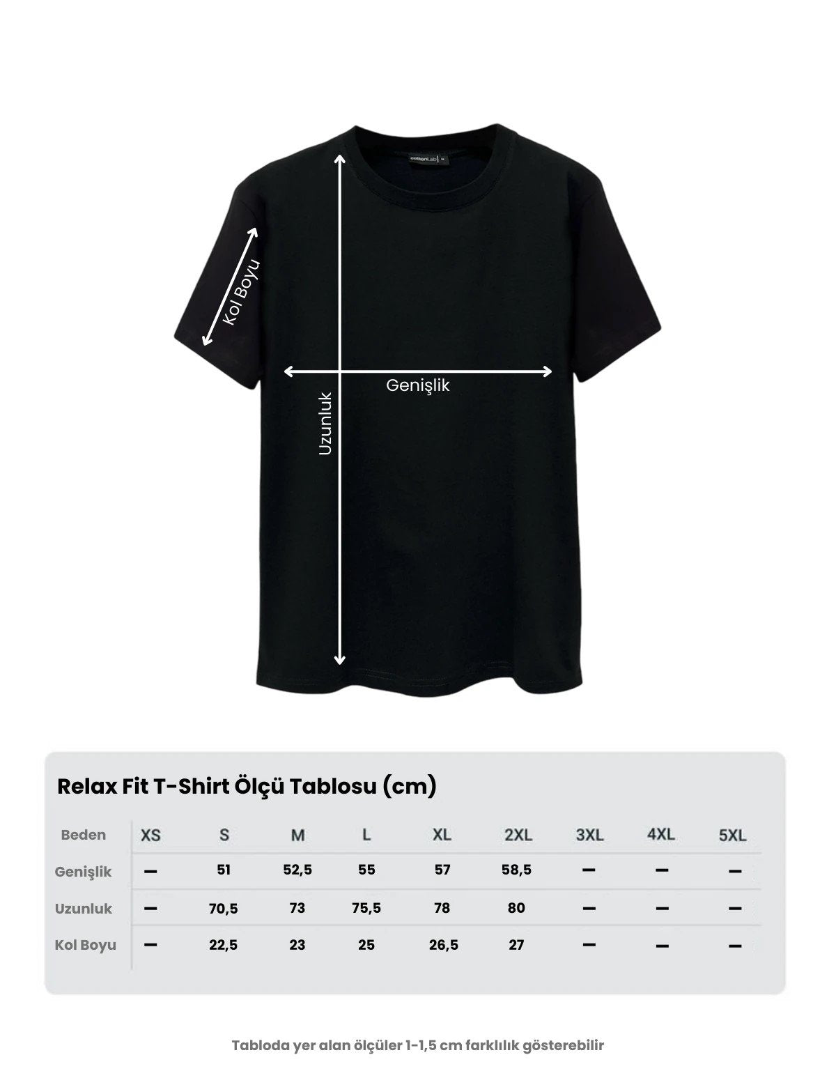Erkek Relax Fit Bisiklet Yaka %100 Pamuk Rahat Kesim Basic Tişört